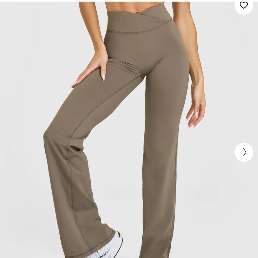 Oner Active Unified Wrap Moss Brown Flared Bottoms NWT